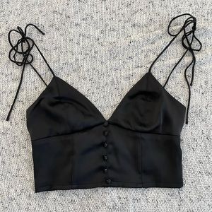 Satin crop top Urban Outfitters